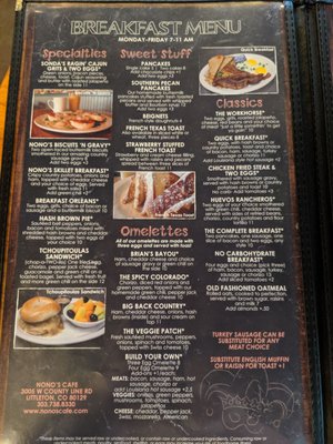 Menu photo 6 NoNo's Cafe Littleton, CO Menu photo 6 NoNo's Cafe Littleton, CO