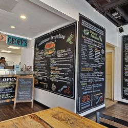 Geoff's Superlative Sandwiches - Menu board