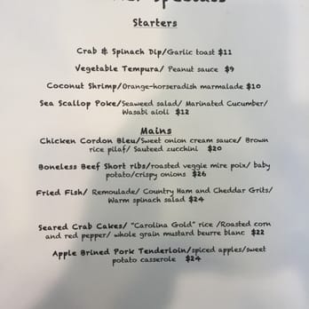 Johanna's Catering - The specials menu. - Caterers Near Me - Wanchese, North Carolina