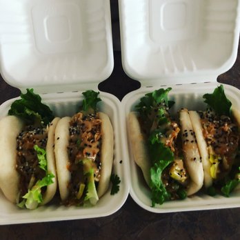 Mr & Mrs Bao - Vegan bao! Buddha's Palm, corn, fresh peas, lettuce, pickled stuff, tahini sauce and hot chili oil! - Dim Sum Near Me - London, Ontario Mr & Mrs Bao - Vegan bao! Buddha's Palm, corn, fresh peas, lettuce, pickled stuff, tahini sauce and hot chili oil! - Dim Sum Near Me - London, Ontario