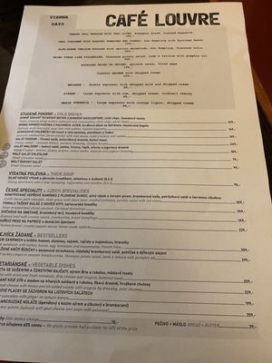 Menu photo 8 Café Louvre Prague, PR