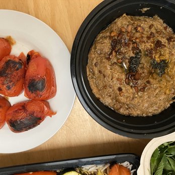 Lavash - Tomatoes & Kashk-e Bademjam (made vegan) - Persian/Iranian Near Me - San Francisco, California Lavash - Tomatoes & Kashk-e Bademjam (made vegan) - Persian/Iranian Near Me - San Francisco, California