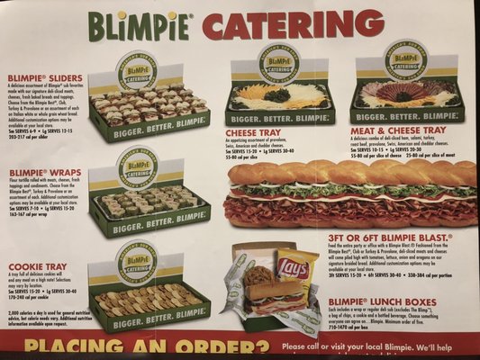 Menu photo 3 Blimpie Oshkosh, WI