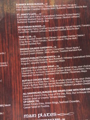 Menu photo 5 Aulde Dubliner & Pour House Ottawa, ON