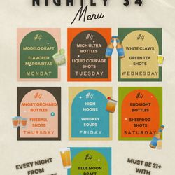 The Tropics - Hey there, deal hunters!  We're rolling out our Nightly $4 Menu!