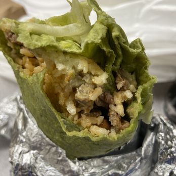 La Corneta Taqueria - Carne asada super burrito with spinach tortilla - Mexican Near Me - San Francisco, California
