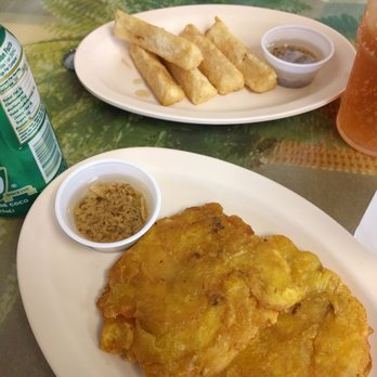 Vargas Cafe - Tostones and yucca fries - they both are served with a garlic oil sauce. Super tasty! - Mexican Near Me - Cape Canaveral, Florida Vargas Cafe - Tostones and yucca fries - they both are served with a garlic oil sauce. Super tasty! - Mexican Near Me - Cape Canaveral, Florida