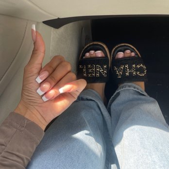 Forever Nails & Spa - ( acrylic French with light pink trim and gel French pedi) - Nail Salons Near Me - Costa Mesa, California Forever Nails & Spa - ( acrylic French with light pink trim and gel French pedi) - Nail Salons Near Me - Costa Mesa, California