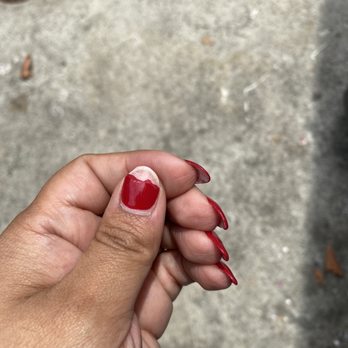 Nail Pro - You can see how thin they are!! And this is apparently 3 coats?? - Nail Salons Near Me - Monterey Park, California