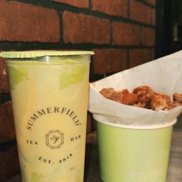 Uji Matcha Freeze and Popcorn Chicken Uji Matcha Freeze and Popcorn Chicken
