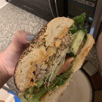 Uncommon Grounds - Daily harvest with hummus on an everything bagel. - Coffee & Tea Near Me - Clifton Park, New York Uncommon Grounds - Daily harvest with hummus on an everything bagel. - Coffee & Tea Near Me - Clifton Park, New York