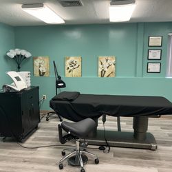 Not So Standard Electrolysis - Relax in our treatment room with our hydraulic lift table, we can accommodate all size clients!