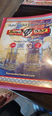 Menu photo 3 Fernandez the Bull Cuban Cafe Naples, FL Menu photo 3 Fernandez the Bull Cuban Cafe Naples, FL