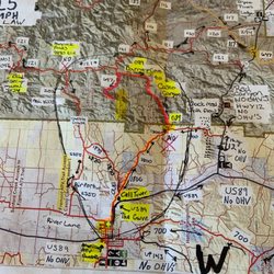 American ATV Rentals Bryce Canyon - Our Map to use as our guide. About 44 miles up the right side and down the left in the black oval.