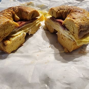 Spread Bagelry - The Standard with a salted egg bagel toasted - Bagels Near Me - Charleston, South Carolina Spread Bagelry - The Standard with a salted egg bagel toasted - Bagels Near Me - Charleston, South Carolina