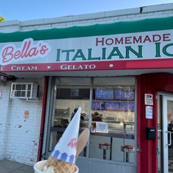 Bella’s Ices & Ice Cream - Almond gelato with waffle cone