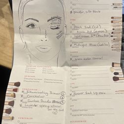 Bluemercury - Make up instructions and a note of encouragement from Rhonda at Blue Mercury