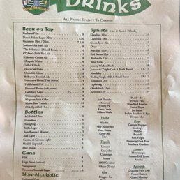 Beer & Spirits Menu 4/2026 Beer & Spirits Menu 4/2026