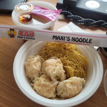 Maxi’s Noodle 2 - Wonton noodle soup. Don't forget the chili oil and vinegar. - Noodles Near Me - Flushing, New York Maxi’s Noodle 2 - Wonton noodle soup. Don't forget the chili oil and vinegar. - Noodles Near Me - Flushing, New York