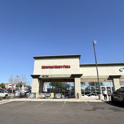 Exterior shot of Mountain Mike's. Plenty of parking.