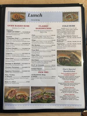Menu photo 6 Gus's Subs & Pizza La Mesa, CA Menu photo 6 Gus's Subs & Pizza La Mesa, CA