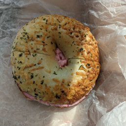 Asiago w/ strawberry cream cheess Asiago w/ strawberry cream cheess