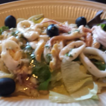 Mama Risos Restaurant - salad with calamari - Italian Near Me - Lake George, New York Mama Risos Restaurant - salad with calamari - Italian Near Me - Lake George, New York