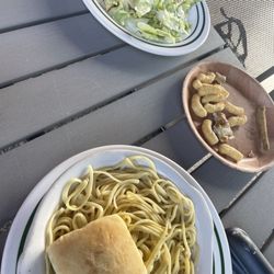 Lucky's Tavern - Kids quesadilla and kids buttered noodles