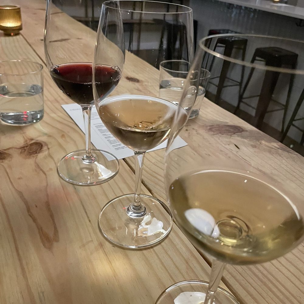 Cape Bottle Room - 3 glass wine flight (we got a red, a white, and a rose; they have other categories as well) - Wine Bars Near Me - Austin, Texas