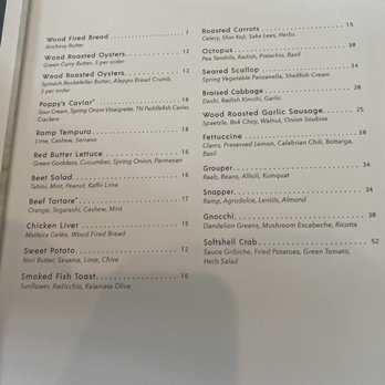 Henrietta Red - Menu 5/13/23 - New American Near Me - Nashville, Tennessee