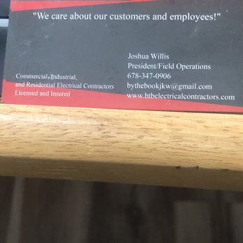 BTB Electrical Contractors - Business card - Electricians Near Me - Lithonia, Georgia BTB Electrical Contractors - Business card - Electricians Near Me - Lithonia, Georgia