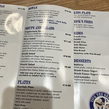 Nick The Greek - Menu - Greek Near Me - Los Angeles, California Nick The Greek - Menu - Greek Near Me - Los Angeles, California