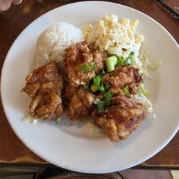 Korean Fried Chicken, Rice, and Macaroni Salad Korean Fried Chicken, Rice, and Macaroni Salad
