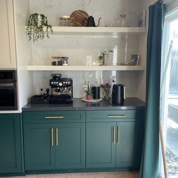 JV Cabinets - Coffee bar area - Cabinetry Near Me