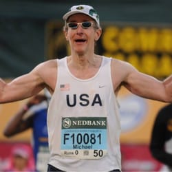 Law Offices of Michael Jay Berger - Michael Berger finishing Comrades Marathon in Kingsmead Cricket Stadium, Durban, South Africa on June 1, 2014.