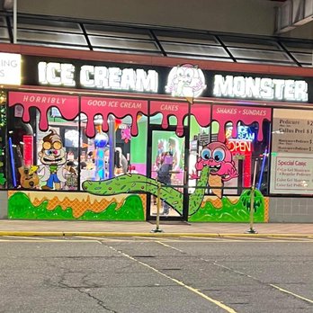 Ice Cream Monster - Outside signage and front door - Ice Cream & Frozen Yogurt Near Me - Matawan, New Jersey