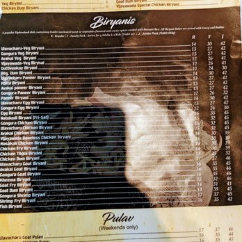 Hyderabad House Biryani Place - Menu. - Indian Near Me - Columbus, Ohio Hyderabad House Biryani Place - Menu. - Indian Near Me - Columbus, Ohio