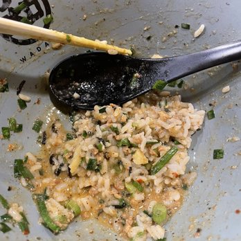 Wadaya - Rice at the end of your meal to soak up all the flavors of the mazemen bowl - Ramen Near Me - Fremont, California Wadaya - Rice at the end of your meal to soak up all the flavors of the mazemen bowl - Ramen Near Me - Fremont, California