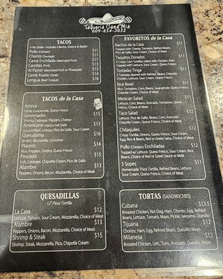 Menu photo 3 Taqueria Casa Mia Villas, NJ