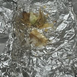 Discussing. Go to take the last bite and pull out a cute corner of a plastic bag Discussing. Go to take the last bite and pull out a cute corner of a plastic bag