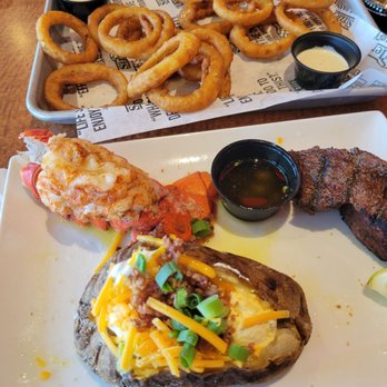 Sizzler - Steak and Lobster with Fully Loaded Baked Potato - Seafood Near Me - Hayward, California Sizzler - Steak and Lobster with Fully Loaded Baked Potato - Seafood Near Me - Hayward, California