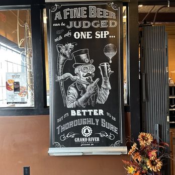 Grand River Brewery - Jackson - Fun artwork inside - American Near Me - Jackson, Michigan
