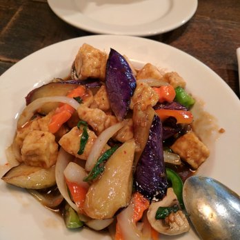 Thai Towne Eatery - Eggplant and tofu- greasy - Thai Near Me - Orange, California