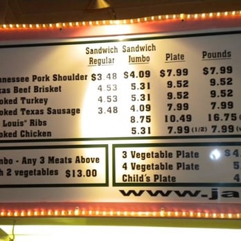 Jack's Bar-B-Que - Menu - Barbeque Near Me - Nashville, Tennessee