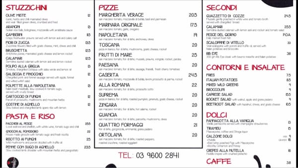 Menu photo 4 90 Secondi Melbourne, VIC