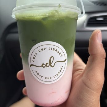 Cosy Cup Library - Strawberry matcha - Cafes Near Me - Jersey City, New Jersey Cosy Cup Library - Strawberry matcha - Cafes Near Me - Jersey City, New Jersey