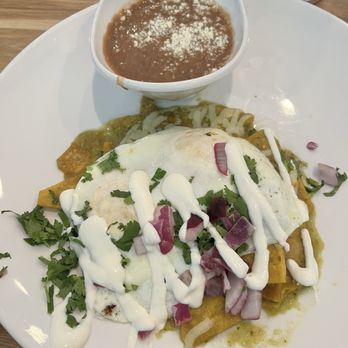 Broken Yolk Cafe - Smaller plate for brunch of their famous Chilaquiles - Breakfast & Brunch Near Me - Oceanside, California