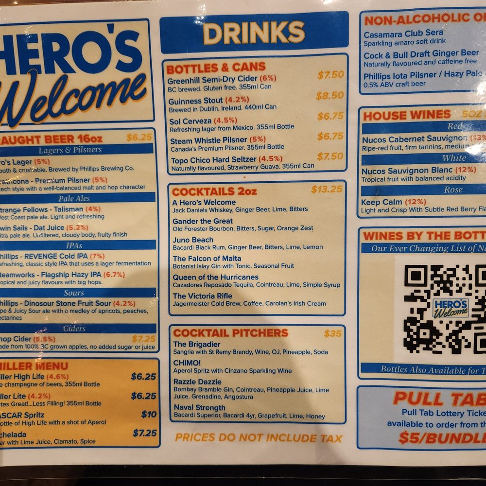 Hero's Welcome - a person holding a menu - Bars Near Me - Vancouver, British Columbia Hero's Welcome - a person holding a menu - Bars Near Me - Vancouver, British Columbia
