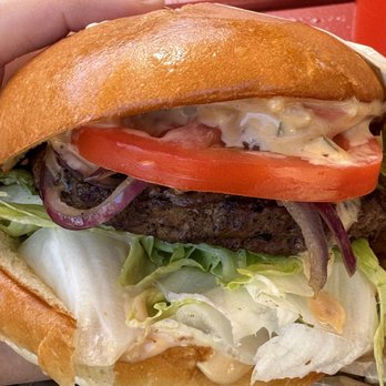 Gott's St. Helena - Hamburger with grilled onions ($9.99) - Burgers Near Me - Saint Helena, California Gott's St. Helena - Hamburger with grilled onions ($9.99) - Burgers Near Me - Saint Helena, California
