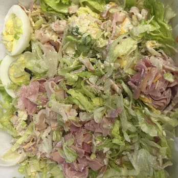 Johnny Angel's - Chef salad, comes with green peppers, olives and cucumber too. I got blue cheese and it has giant chunks of blue cheese yum! - American Near Me - Jacksonville, Florida Johnny Angel's - Chef salad, comes with green peppers, olives and cucumber too. I got blue cheese and it has giant chunks of blue cheese yum! - American Near Me - Jacksonville, Florida